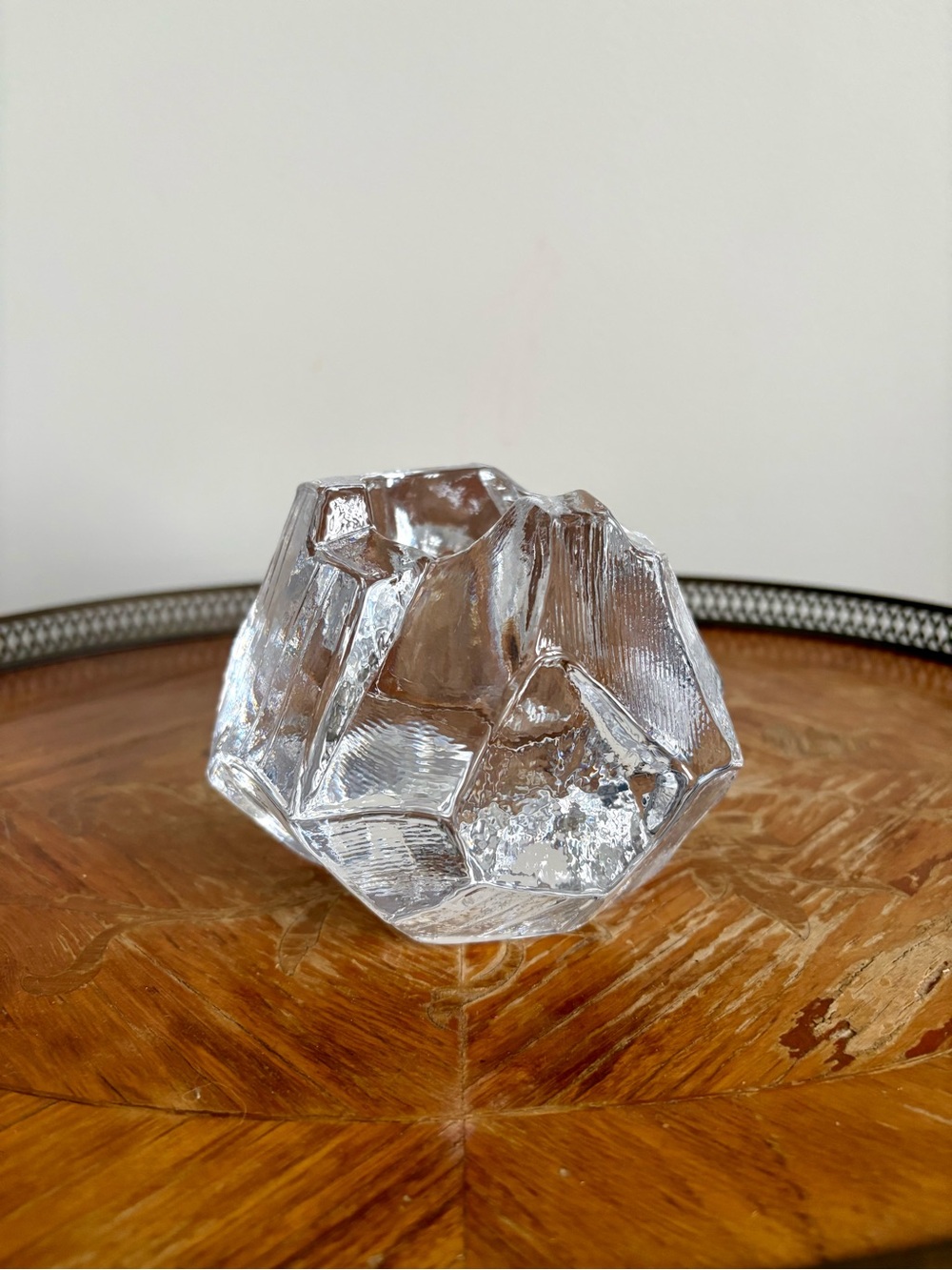 Kosta Boda Sweden Rock Designer Anna Ehrner 1991 Votive Tea Light Candle Holder